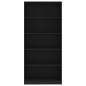 vidaXL Bücherregal 5 Fächer Schwarz 80x24x175 cm Holzwerkstoff vidaXL Bücherregal 5 Fächer Schwarz 80x24x175 cm Holzwerkstoff