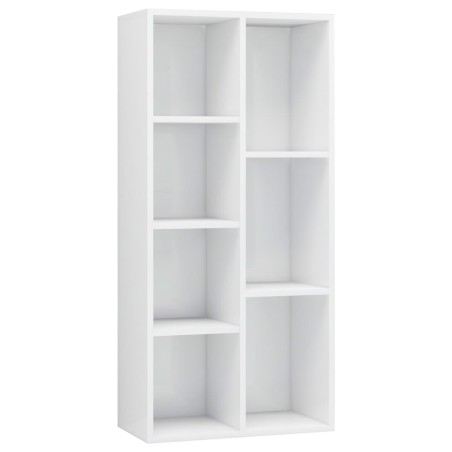 vidaXL Bücherregal Hochglanz-Weiß 50x25x106 cm Holzwerkstoff