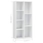 vidaXL Bücherregal Hochglanz-Weiß 50x25x106 cm Holzwerkstoff vidaXL Bücherregal Hochglanz-Weiß 50x25x106 cm Holzwerkstoff