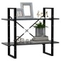vidaXL Bücherregal 2 Fächer Grau 80x30x70 cm Holzwerkstoff vidaXL Bücherregal 2 Fächer Grau 80x30x70 cm Holzwerkstoff