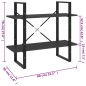 vidaXL Bücherregal 2 Fächer Grau 80x30x70 cm Holzwerkstoff vidaXL Bücherregal 2 Fächer Grau 80x30x70 cm Holzwerkstoff
