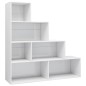 vidaXL Bücherregal/Raumteiler Hochglanz-Weiß 155x24x160 cm vidaXL Bücherregal/Raumteiler Hochglanz-Weiß 155x24x160 cm