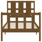 Bettrahmen mit Kopfteil Honigbraun 90x190 cm Massivholz Bettrahmen mit Kopfteil Honigbraun 90x190 cm Massivholz