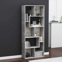 vidaXL Bücherregal Betongrau 67x24x161 cm Holzwerkstoff
