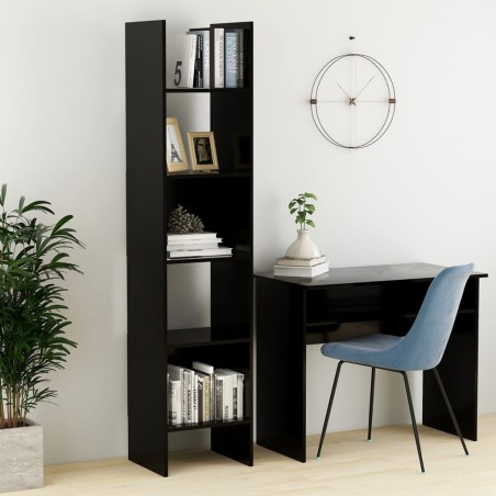 vidaXL Bücherregal Schwarz 40x35x180 cm Holzwerkstoff