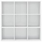 vidaXL Bücherregal Hochglanz-Weiß 98x30x98 cm Holzwerkstoff vidaXL Bücherregal Hochglanz-Weiß 98x30x98 cm Holzwerkstoff