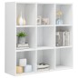 vidaXL Bücherregal Hochglanz-Weiß 98x30x98 cm Holzwerkstoff vidaXL Bücherregal Hochglanz-Weiß 98x30x98 cm Holzwerkstoff