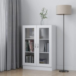 vidaXL Vitrinenschrank Weiß 82,5x30,5x115 cm Holzwerkstoff