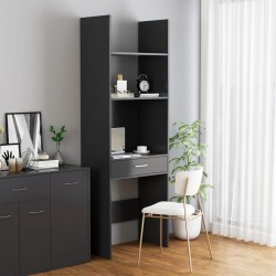 vidaXL Bücherregal Grau 60x35x180 cm Holzwerkstoff
