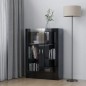 vidaXL Vitrinenschrank Hochglanz-Schwarz 82,5x30,5x115cm Holzwerkstoff vidaXL Vitrinenschrank Hochglanz-Schwarz 82,5x30,5x115cm Holzwerkstoff