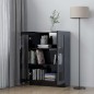 vidaXL Vitrinenschrank Hochglanz-Schwarz 82,5x30,5x115cm Holzwerkstoff vidaXL Vitrinenschrank Hochglanz-Schwarz 82,5x30,5x115cm Holzwerkstoff