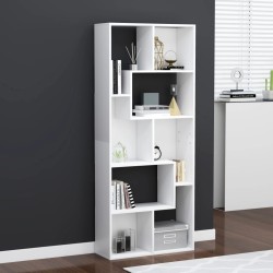 vidaXL Bücherregal Weiß 67x24x161 cm Holzwerkstoff