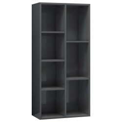 vidaXL Bücherregal Hochglanz-Grau 50x25x106 cm Holzwerkstoff