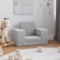 Schlafsofa für Kinder Hellgrau Weicher Plüsch Schlafsofa für Kinder Hellgrau Weicher Plüsch