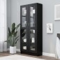 vidaXL Vitrinenschrank Schwarz 82,5x30,5x185,5 cm Holzwerkstoff vidaXL Vitrinenschrank Schwarz 82,5x30,5x185,5 cm Holzwerkstoff