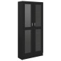 vidaXL Vitrinenschrank Schwarz 82,5x30,5x185,5 cm Holzwerkstoff vidaXL Vitrinenschrank Schwarz 82,5x30,5x185,5 cm Holzwerkstoff