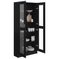 vidaXL Vitrinenschrank Schwarz 82,5x30,5x185,5 cm Holzwerkstoff vidaXL Vitrinenschrank Schwarz 82,5x30,5x185,5 cm Holzwerkstoff