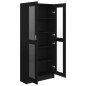vidaXL Vitrinenschrank Schwarz 82,5x30,5x185,5 cm Holzwerkstoff vidaXL Vitrinenschrank Schwarz 82,5x30,5x185,5 cm Holzwerkstoff