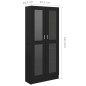 vidaXL Vitrinenschrank Schwarz 82,5x30,5x185,5 cm Holzwerkstoff vidaXL Vitrinenschrank Schwarz 82,5x30,5x185,5 cm Holzwerkstoff