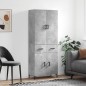 Highboard Betongrau 69,5x34x180 cm Holzwerkstoff Highboard Betongrau 69,5x34x180 cm Holzwerkstoff