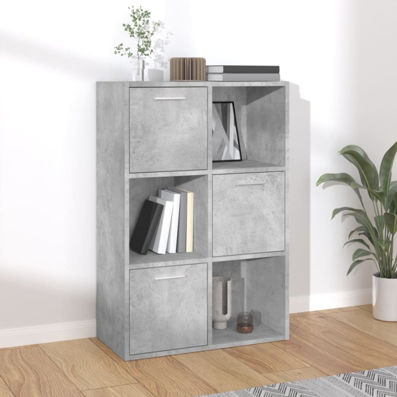 vidaXL Lagerschrank Betongrau 60x29,5x90 cm Holzwerkstoff vidaXL Lagerschrank Betongrau 60x29,5x90 cm Holzwerkstoff
