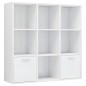 vidaXL Bücherregal Hochglanz-Weiß 98x30x98 cm Holzwerkstoff vidaXL Bücherregal Hochglanz-Weiß 98x30x98 cm Holzwerkstoff