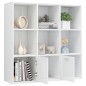 vidaXL Bücherregal Hochglanz-Weiß 98x30x98 cm Holzwerkstoff vidaXL Bücherregal Hochglanz-Weiß 98x30x98 cm Holzwerkstoff