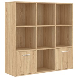 vidaXL Bücherregal Sonoma-Eiche 98x30x98 cm Holzwerkstoff