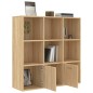 vidaXL Bücherregal Sonoma-Eiche 98x30x98 cm Holzwerkstoff vidaXL Bücherregal Sonoma-Eiche 98x30x98 cm Holzwerkstoff