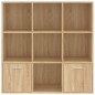 vidaXL Bücherregal Sonoma-Eiche 98x30x98 cm Holzwerkstoff vidaXL Bücherregal Sonoma-Eiche 98x30x98 cm Holzwerkstoff