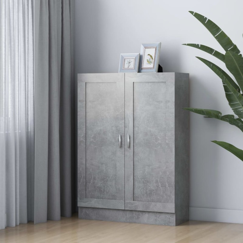 vidaXL Bücherschrank Betongrau 82,5x30,5x115 cm Holzwerkstoff vidaXL Bücherschrank Betongrau 82,5x30,5x115 cm Holzwerkstoff
