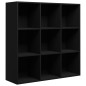 vidaXL Bücherregal Schwarz 98x30x98 cm Holzwerkstoff vidaXL Bücherregal Schwarz 98x30x98 cm Holzwerkstoff