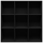 vidaXL Bücherregal Schwarz 98x30x98 cm Holzwerkstoff vidaXL Bücherregal Schwarz 98x30x98 cm Holzwerkstoff