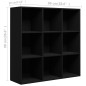 vidaXL Bücherregal Schwarz 98x30x98 cm Holzwerkstoff vidaXL Bücherregal Schwarz 98x30x98 cm Holzwerkstoff
