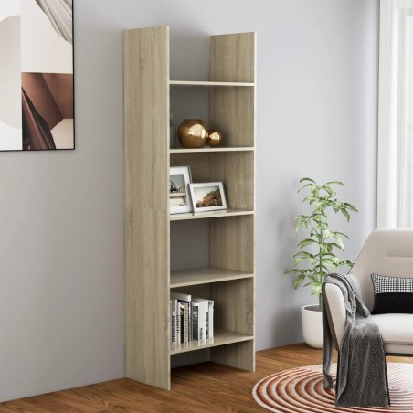 vidaXL Bücherregal Sonoma-Eiche 60x35x180 cm Holzwerkstoff
