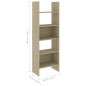 vidaXL Bücherregal Sonoma-Eiche 60x35x180 cm Holzwerkstoff vidaXL Bücherregal Sonoma-Eiche 60x35x180 cm Holzwerkstoff