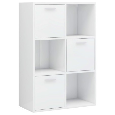 vidaXL Lagerschrank Hochglanz-Weiß 60x29,5x90 cm Holzwerkstoff