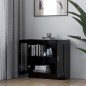 vidaXL Vitrinenschrank Schwarz 82,5x30,5x80 cm Holzwerkstoff vidaXL Vitrinenschrank Schwarz 82,5x30,5x80 cm Holzwerkstoff