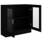 vidaXL Vitrinenschrank Schwarz 82,5x30,5x80 cm Holzwerkstoff vidaXL Vitrinenschrank Schwarz 82,5x30,5x80 cm Holzwerkstoff