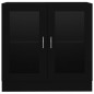 vidaXL Vitrinenschrank Schwarz 82,5x30,5x80 cm Holzwerkstoff vidaXL Vitrinenschrank Schwarz 82,5x30,5x80 cm Holzwerkstoff