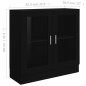 vidaXL Vitrinenschrank Schwarz 82,5x30,5x80 cm Holzwerkstoff vidaXL Vitrinenschrank Schwarz 82,5x30,5x80 cm Holzwerkstoff