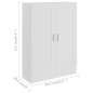 vidaXL Bücherschrank Weiß 82,5x30,5x115 cm Holzwerkstoff vidaXL Bücherschrank Weiß 82,5x30,5x115 cm Holzwerkstoff
