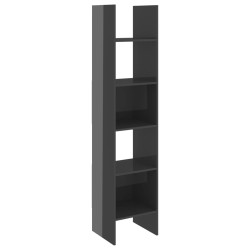 vidaXL Bücherregal Hochglanz-Grau 40x35x180 cm Holzwerkstoff