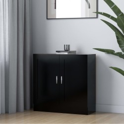 vidaXL Bücherschrank Schwarz 82,5x30,5x80 cm Holzwerkstoff