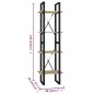 vidaXL Bücherregal 4 Fächer Sonoma-Eiche 40x30x140 cm Holzwerkstoff vidaXL Bücherregal 4 Fächer Sonoma-Eiche 40x30x140 cm Holzwerkstoff
