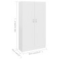 vidaXL Bücherschrank Weiß 82,5x30,5x150 cm Holzwerkstoff vidaXL Bücherschrank Weiß 82,5x30,5x150 cm Holzwerkstoff