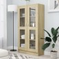 vidaXL Vitrinenschrank Sonoma-Eiche 82,5x30,5x150 cm Holzwerkstoff vidaXL Vitrinenschrank Sonoma-Eiche 82,5x30,5x150 cm Holzwerkstoff