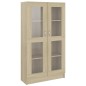 vidaXL Vitrinenschrank Sonoma-Eiche 82,5x30,5x150 cm Holzwerkstoff vidaXL Vitrinenschrank Sonoma-Eiche 82,5x30,5x150 cm Holzwerkstoff
