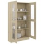 vidaXL Vitrinenschrank Sonoma-Eiche 82,5x30,5x150 cm Holzwerkstoff vidaXL Vitrinenschrank Sonoma-Eiche 82,5x30,5x150 cm Holzwerkstoff