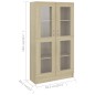 vidaXL Vitrinenschrank Sonoma-Eiche 82,5x30,5x150 cm Holzwerkstoff vidaXL Vitrinenschrank Sonoma-Eiche 82,5x30,5x150 cm Holzwerkstoff